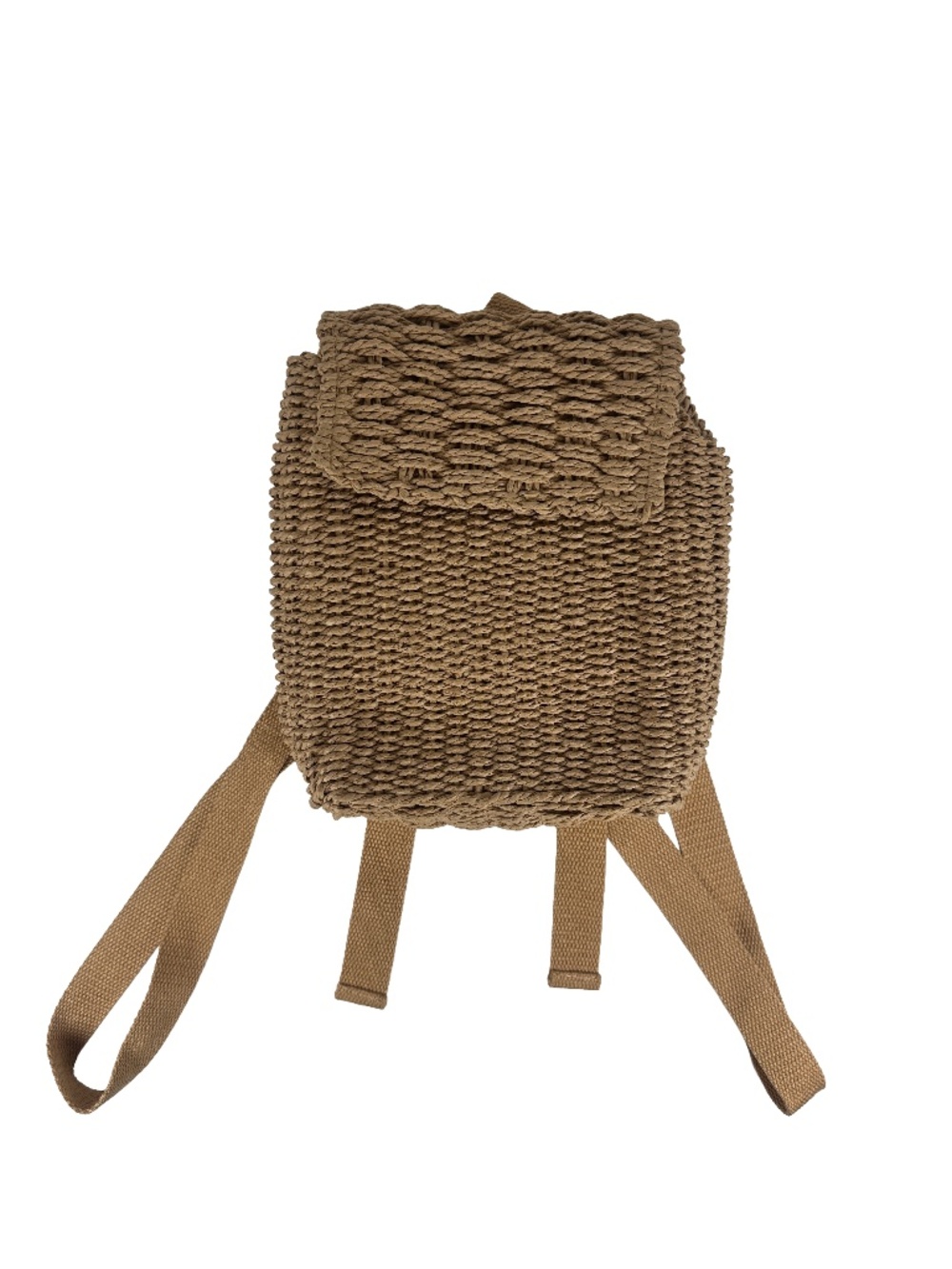 Hello 3aM Woven Seagrass Mini Backpack NWT Natural Tan Magnetic Snap USA